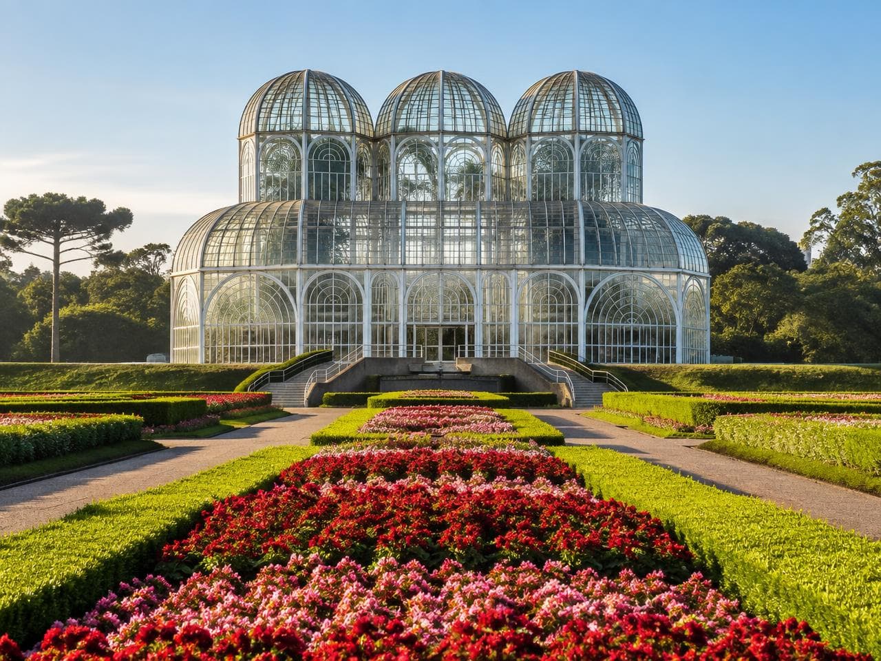 Estufa de vidro do Jardim Botânico de Curitiba
